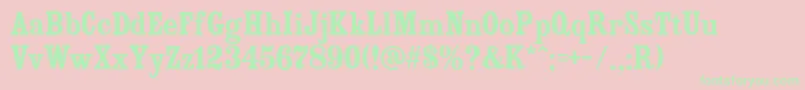 CountryWesternBlack Font – Green Fonts on Pink Background