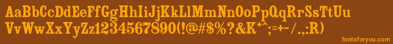 CountryWesternBlack Font – Orange Fonts on Brown Background