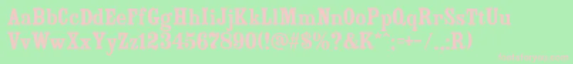 CountryWesternBlack Font – Pink Fonts on Green Background