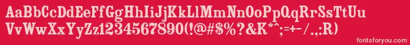 CountryWesternBlack Font – Pink Fonts on Red Background
