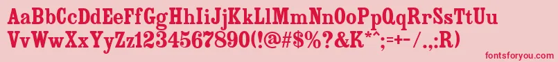 CountryWesternBlack Font – Red Fonts on Pink Background