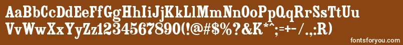 CountryWesternBlack Font – White Fonts on Brown Background
