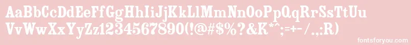 CountryWesternBlack Font – White Fonts on Pink Background
