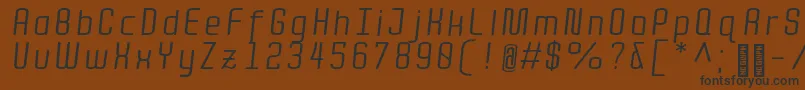 QuotaRegularitalic Font – Black Fonts on Brown Background