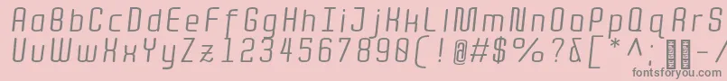 QuotaRegularitalic Font – Gray Fonts on Pink Background