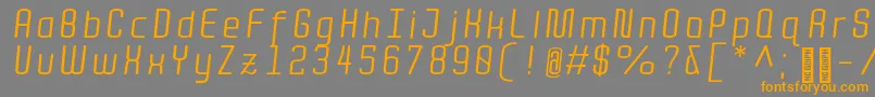 QuotaRegularitalic Font – Orange Fonts on Gray Background