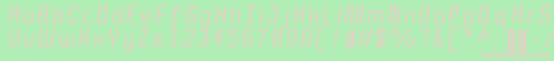 QuotaRegularitalic Font – Pink Fonts on Green Background