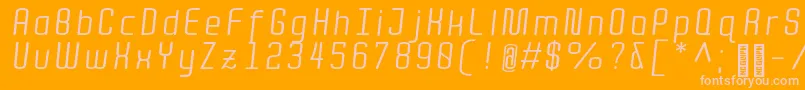 QuotaRegularitalic Font – Pink Fonts on Orange Background