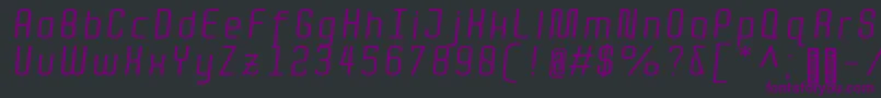 QuotaRegularitalic Font – Purple Fonts on Black Background