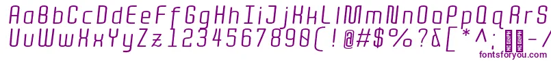 QuotaRegularitalic Font – Purple Fonts on White Background
