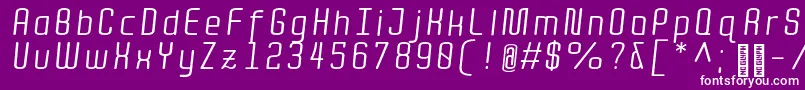 fuente QuotaRegularitalic – Fuentes Blancas Sobre Fondo Morado
