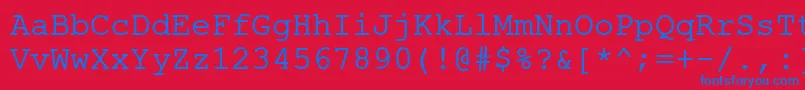 Шрифт ErKurier1251Normal – синие шрифты на красном фоне