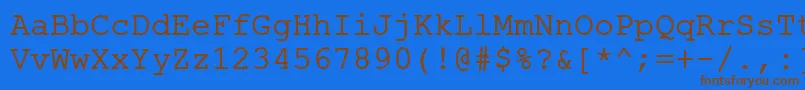 ErKurier1251Normal Font – Brown Fonts on Blue Background