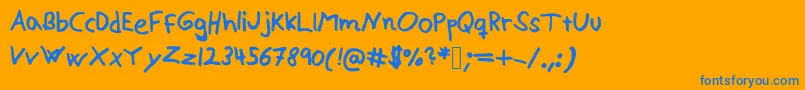 Шрифт Alexisv2 – синие шрифты на оранжевом фоне