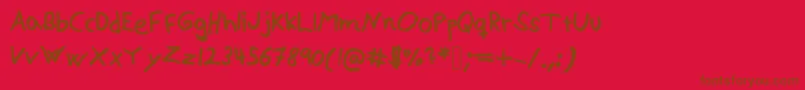 Alexisv2 Font – Brown Fonts on Red Background