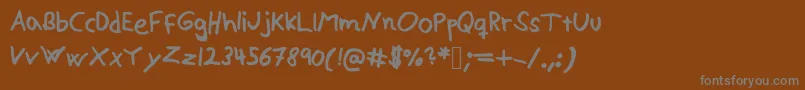 Czcionka Alexisv2 – szare czcionki na brązowym tle