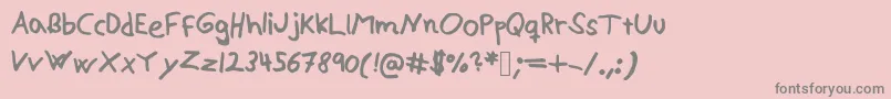 fuente Alexisv2 – Fuentes Grises Sobre Fondo Rosa