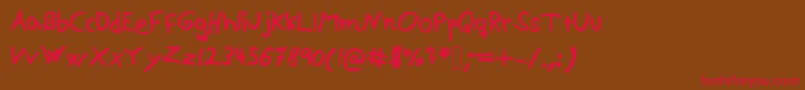 Alexisv2 Font – Red Fonts on Brown Background