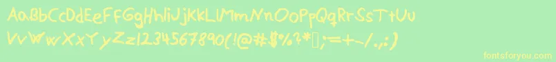 Alexisv2 Font – Yellow Fonts on Green Background