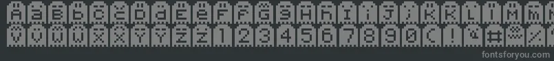 SpoopyGhostPixels Font – Gray Fonts on Black Background