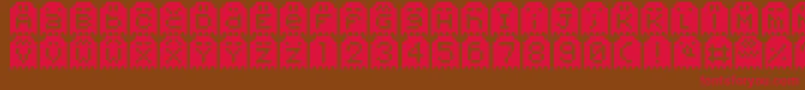 SpoopyGhostPixels Font – Red Fonts on Brown Background