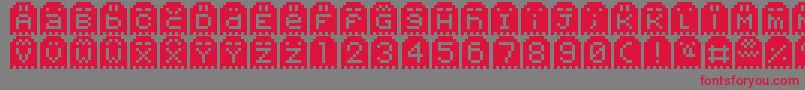 SpoopyGhostPixels Font – Red Fonts on Gray Background