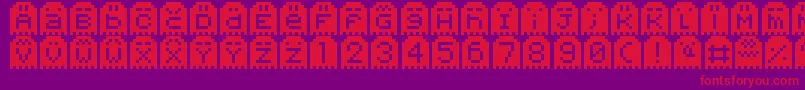 SpoopyGhostPixels Font – Red Fonts on Purple Background