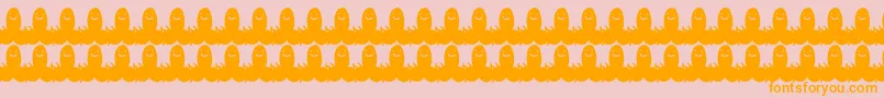 Chujowy Font – Orange Fonts on Pink Background