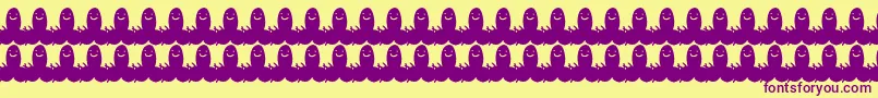 Chujowy Font – Purple Fonts on Yellow Background