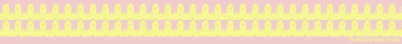 Chujowy Font – Yellow Fonts on Pink Background