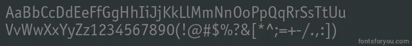 フォントOfficinasansstdBook – 黒い背景に灰色の文字