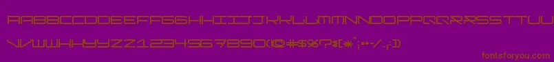 Шрифт ModernismShort – коричневые шрифты на фиолетовом фоне