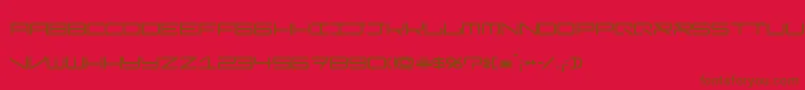 Czcionka ModernismShort – brązowe czcionki na czerwonym tle