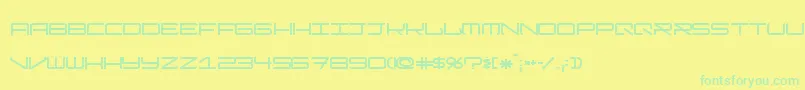 Шрифт ModernismShort – зелёные шрифты на жёлтом фоне