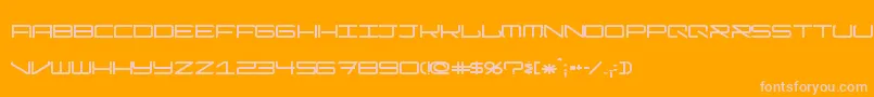 ModernismShort-Schriftart – Rosa Schriften auf orangefarbenem Hintergrund