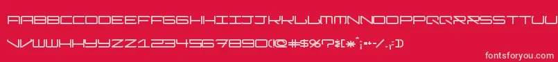 ModernismShort Font – Pink Fonts on Red Background