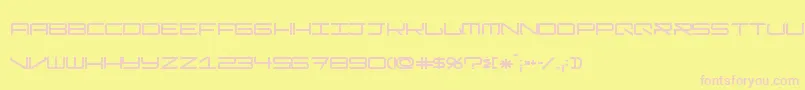 ModernismShort Font – Pink Fonts on Yellow Background