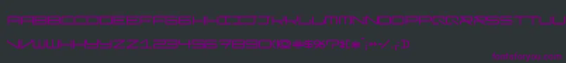 Шрифт ModernismShort – фиолетовые шрифты на чёрном фоне