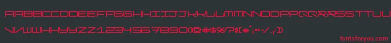 ModernismShort Font – Red Fonts on Black Background