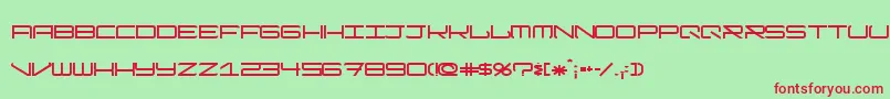 ModernismShort Font – Red Fonts on Green Background