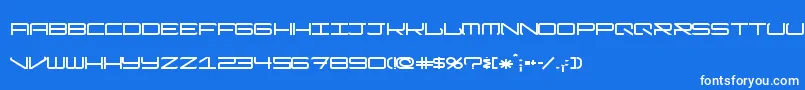 ModernismShort Font – White Fonts on Blue Background