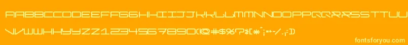 ModernismShort Font – Yellow Fonts on Orange Background