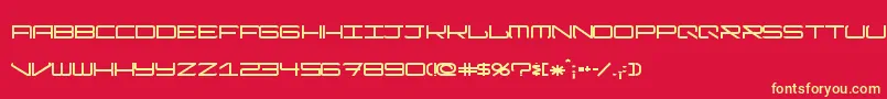 ModernismShort Font – Yellow Fonts on Red Background