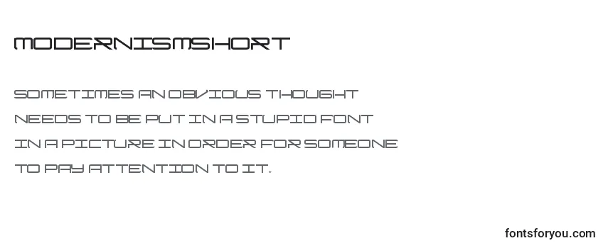Обзор шрифта ModernismShort