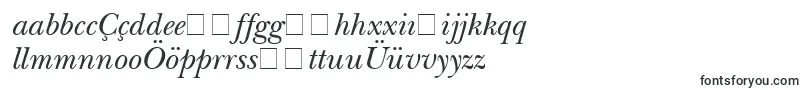 BaskervilleSsiItalic-Schriftart – aserbaidschanische Schriften