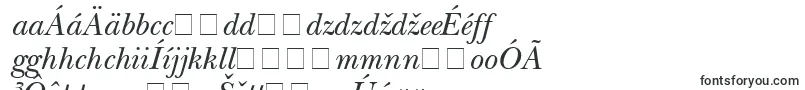 BaskervilleSsiItalic-Schriftart – slowakische Schriften