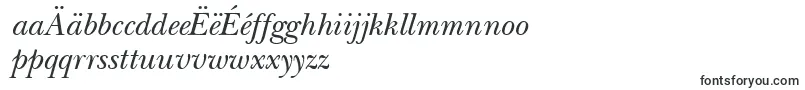 BaskervilleSsiItalic-Schriftart – mazedonische Schriften