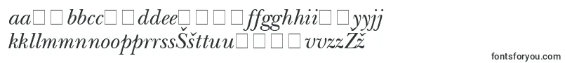 BaskervilleSsiItalic-Schriftart – litauische Schriften