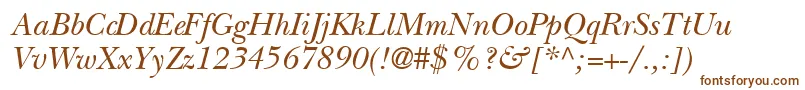 fuente BaskervilleSsiItalic – Fuentes Marrones Sobre Fondo Blanco