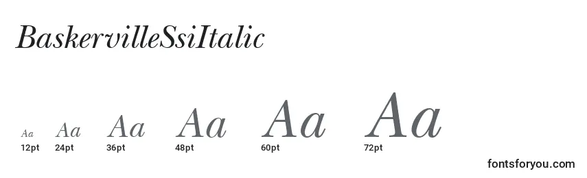 BaskervilleSsiItalic Font Sizes